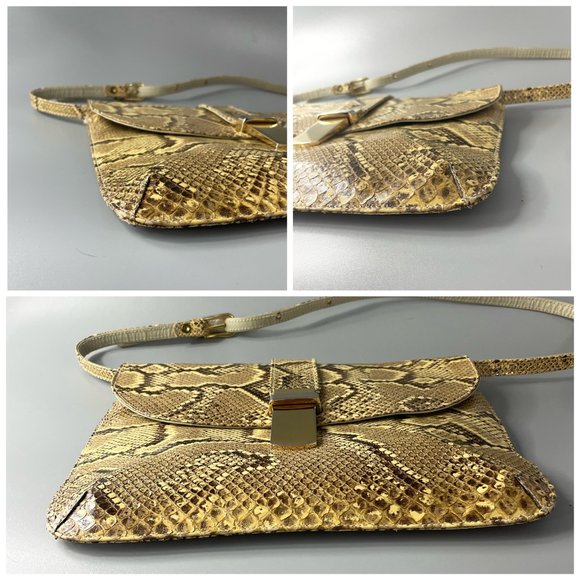 Vintage Susan Gail Genuine Snakeskin Clutch/Shoulder Bag - Picture 14 of 14